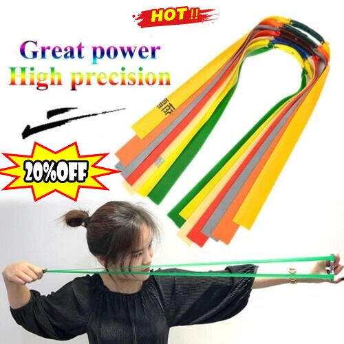 10X Flat Elastic Rubber Band Outdoor Slingshot Replacement Band Catapult NICE