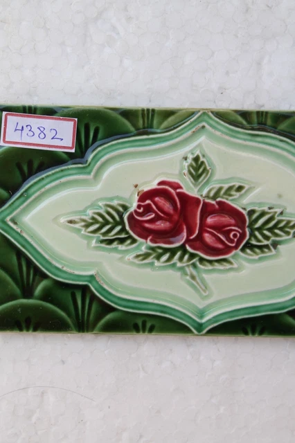 Old Circa 1930 Vintage Artdeco Ceramic Tile Border Made In Japan NH4382 3