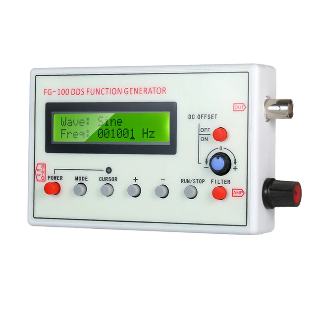 1HZ-500KHZ FG-100 DDS Functional Signal Generator Sine   F7L1