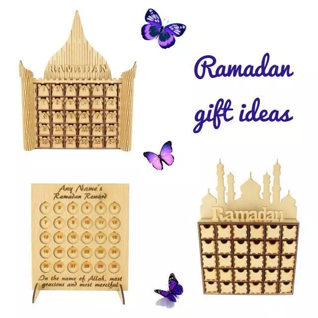 Ramadan Mubarak Advent Calendar 2023 DIY Countdown Calendars Eid  Decorations for Home Ramadan Ornament Kids Gift Wood