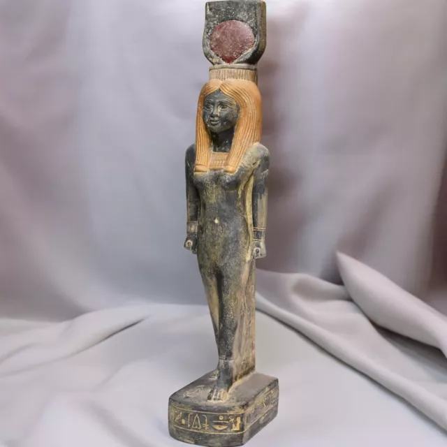 RARE ANCIENT EGYPTIAN ANTIQUITIES Statue Large Of Goddess Hathor Egypt Pharaonic
