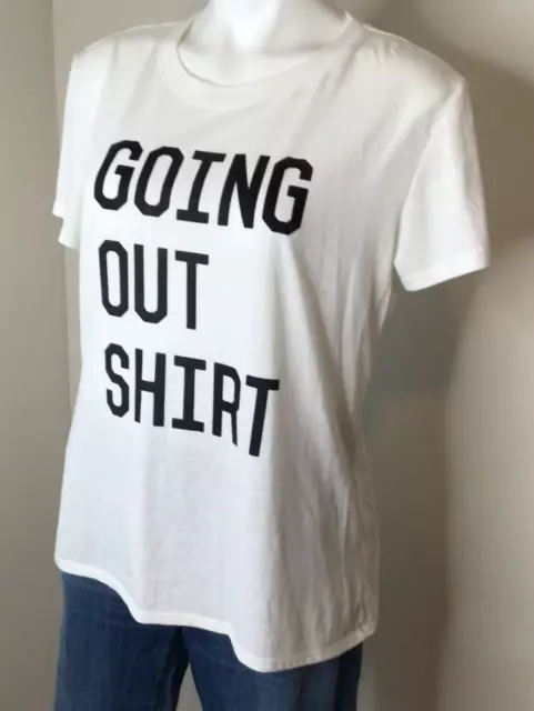 Sub_Urban Riot White Graphic "Going Out Shirt" Size M