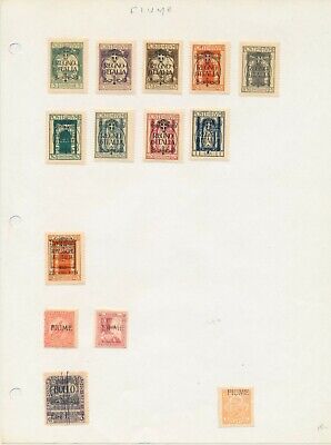 Fiume: 14 Mint Stamps From The Free State Of Fiume From 1920-1924.