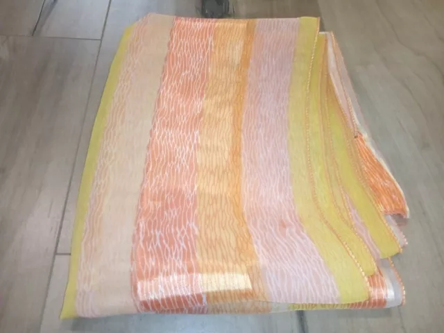 Beautiful Large Sassy Fashion Yes!? 🍑 Peach Stripe Scarf Orange/Pink Pastels