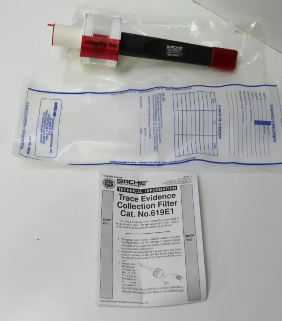 Sirchie 619E1 Collection Filter Crevice Attachment Evidence Bag Assembly