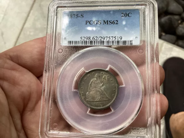 1875-S Twenty cent piece PCGS MS-62 Toned