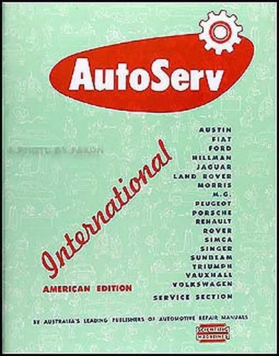 Autoserv Manuell Fiat 600 1100 Morris Minor Große Oxford Austin A35 A40 A90 A95