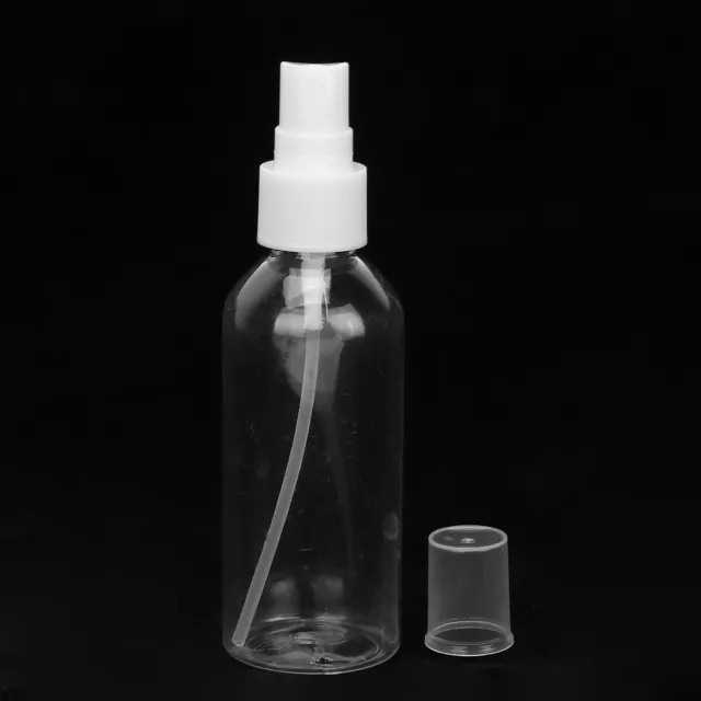 (100ml)Mini Empty Travel Spray Bottle Transparent Refillable Fine Mist IDS