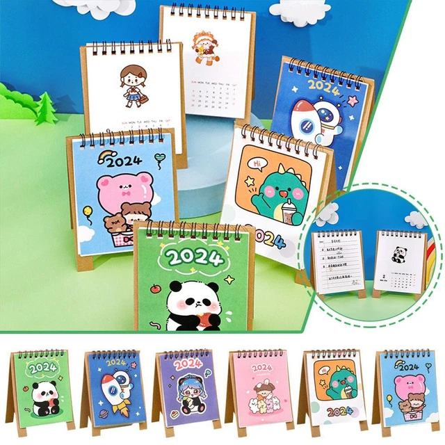 2024 DESKTOP CALENDAR Portable Schedule Table Planner Daily Weekly Date