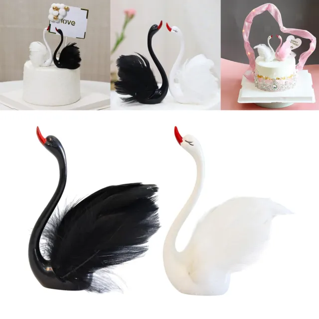 Resin Swan Figurine Statue Animal Sculpture Living Room Decor Ornaments