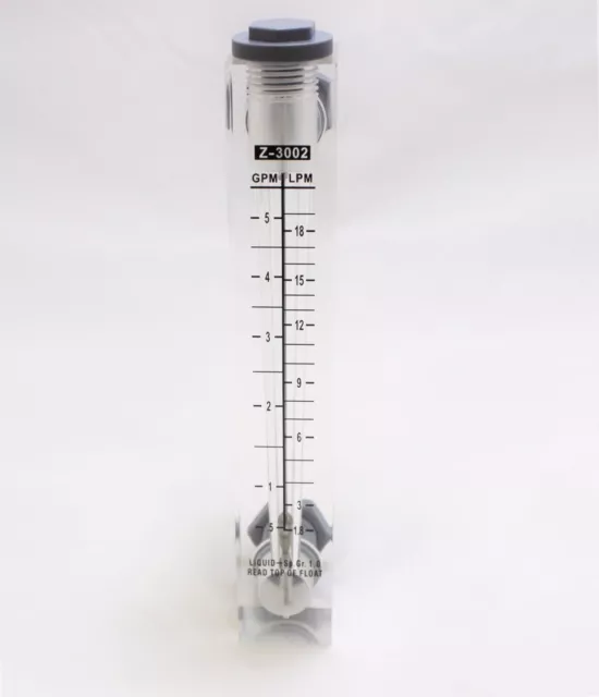 Panel Flowmeter Water Flow Meter ROTAMETER 0.5-5 GPM