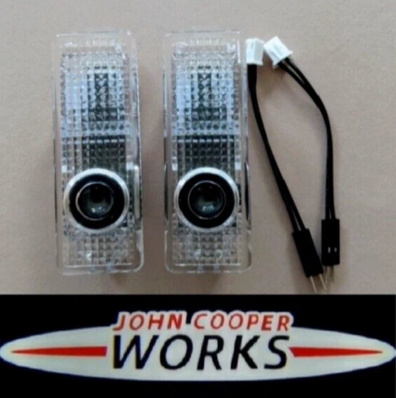 F55 MINI Cooper S JCW John Cooper Works Logo Porta Ingresso Pozzetto Luci LED Pavimento