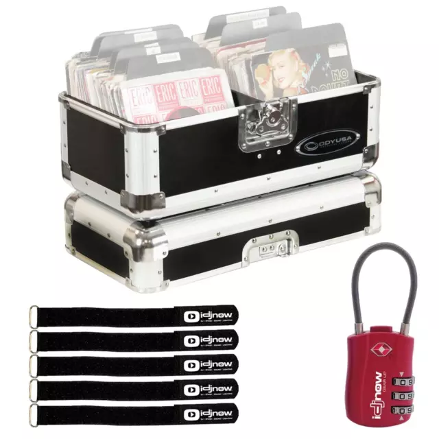 Odyssey K45120BLK Black & Chrome 7" Utility Case with Red TSA Lock idjnow