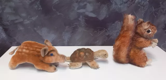 Konvolut Steiff Tiere: Frischling, Schildkröte, Eichhörnchen 3