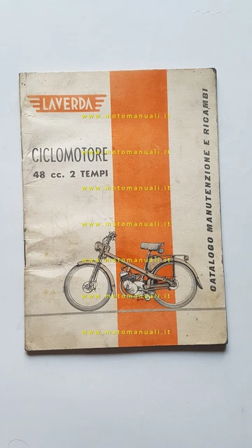 Laverda 48 2 tempi 1964 manuale uso manutenzione + catalogo ricambi originale