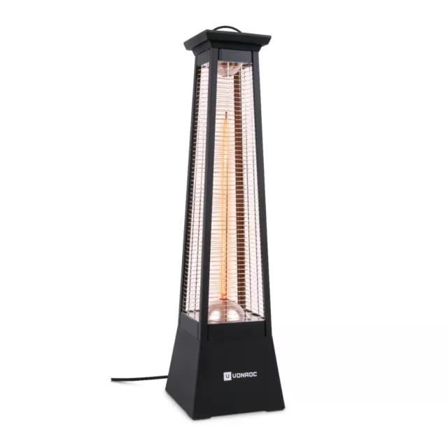 VONROC Chauffage de terrasse sur pied 1500W - Temps de chauffe: 3sec - Chauff...