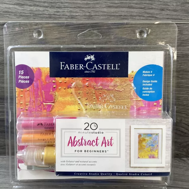 Faber-Castell 20 Minute Studio Abstract Art for Beginners - Mixed Media  Adult Arts and Crafts with Gelatos