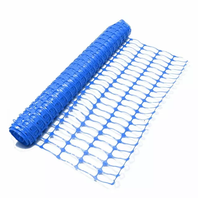 Heavy Duty Blue Safety Barrier Mesh Fencing 1m x 50m - Garden - DIY