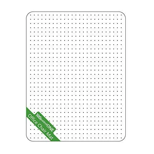 100pointONE Office Chair Mat for Carpets - 60'' x 46'' 0.09'' Thick Transpare...