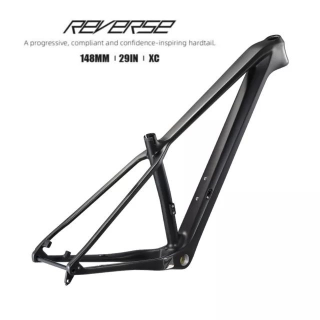 Carbon Fiber 29in MTB Mountain Bike Frame 148mm 142mm BSA68 Boost Matte Black