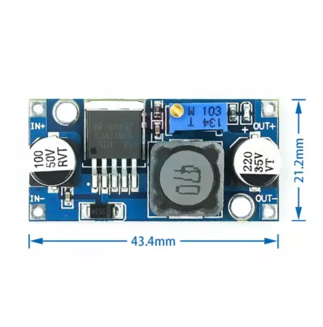 10 Pz. CONVERTITORE DC-DC REGOLATORE DI TENSIONE STEP DOWN 3A LM2596 5V 12V 24V