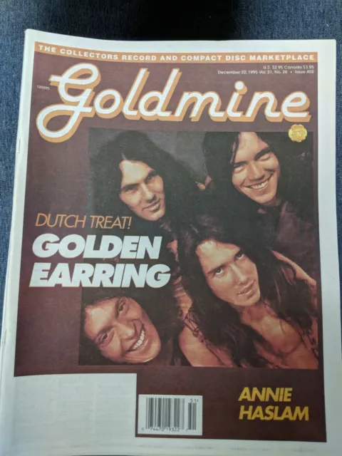 Goldmine Record & CD Collectors Magazine Dec 22 1995 Issue 402: Golden Earring