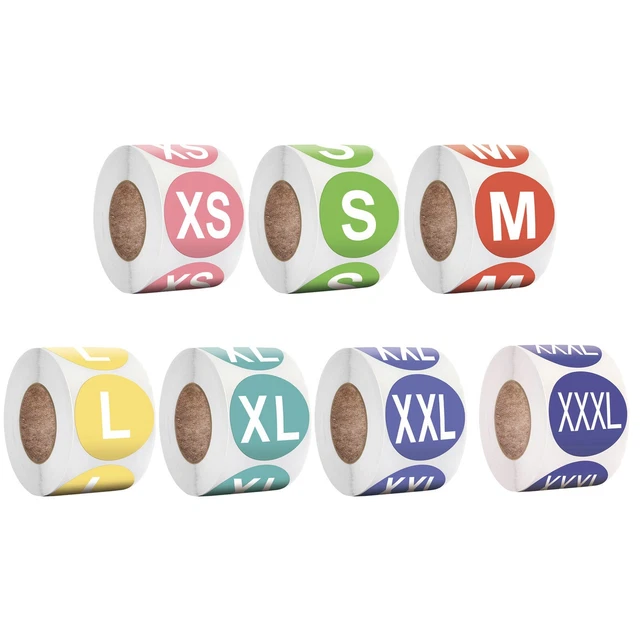 Durable High Quality Sticker Labels 1 Inch 1 Roll 500 Pieces Circle Hat Size