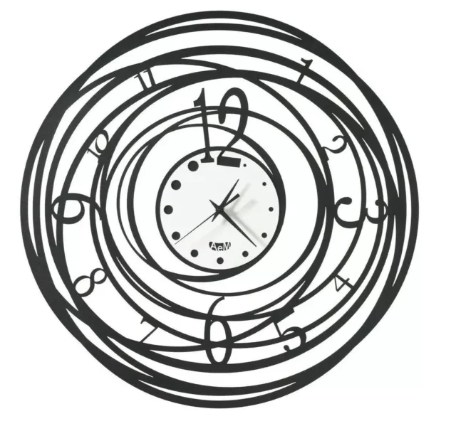 Orologio Tondo Da Parete Sala Moderno Sagomato Ghirigoro Design Arti E Mestieri