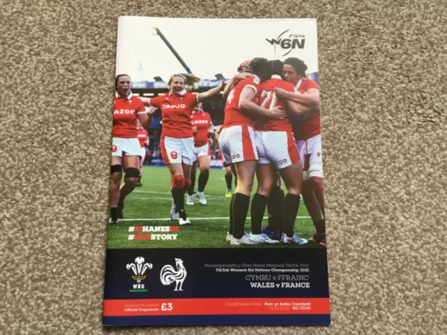 * WALES v FRANCE WOMENS 6 NATIONS UNION @ CARDIFF 22/4/22, IMMACULATE CONDITION