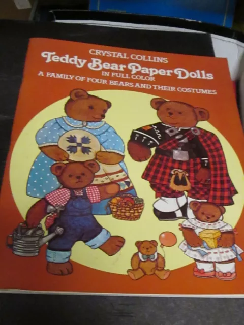 1983 Crystal Collins  TEDDY BEAR PAPER DOLLS New Old Stock