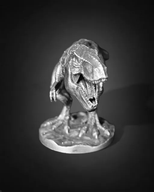 3oz Tyrannosaurus Rex Hand-Poured Silver Art Statue 999 Bar