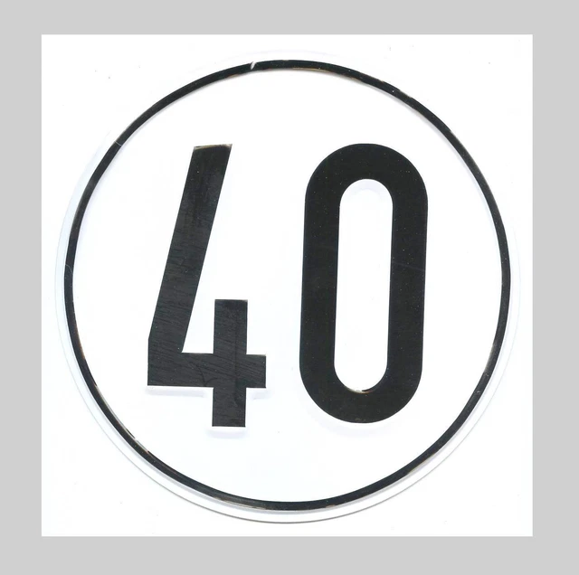 StVO Aufkleber ⌀ 200 Mm - 45 Km/h Geschwindigkeitsschild Für Baumaschinen Und Anhänger