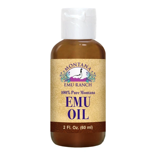Montana Emu Ranch Co. 100% Pure Montana Emu Oil-Plastic Bottle 2 oz Liquid