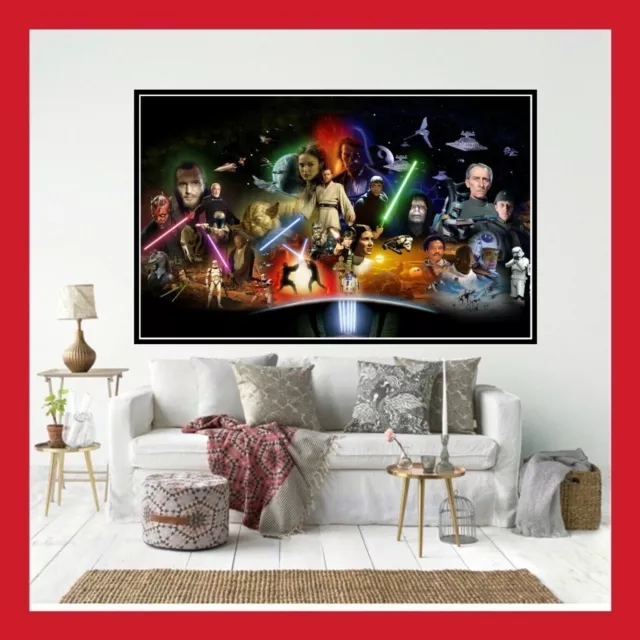 Toile Affiche Fr Personnages Poster Star Wars La Guerre Des Etoiles Cinema Film