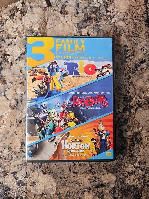 3 MOVIES - Rio/ Robots/ Horton Hears A Who! (DVD, 2014) (Bilingual) $7. ...