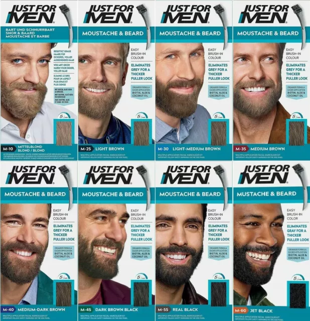 3 x Just For Men Beard & Moustache Gel Colour Dye - All Shades - Free Delivery