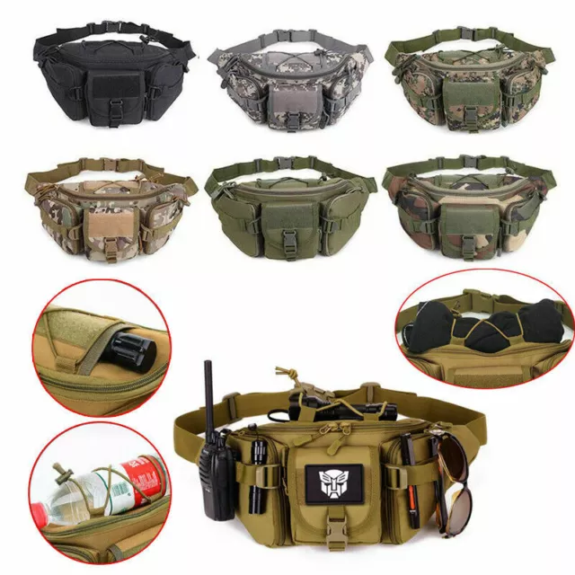 Sport Utility Tactical Men Waist Bag Pack Pouch Military Hiking Camping Belt Bag