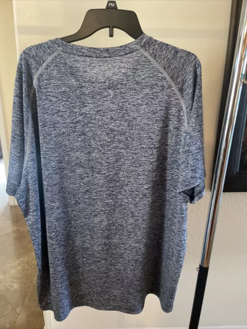 UNDER ARMOUR T shirt Blue Grey 2XL Loose Heatgear $15.00 - PicClick