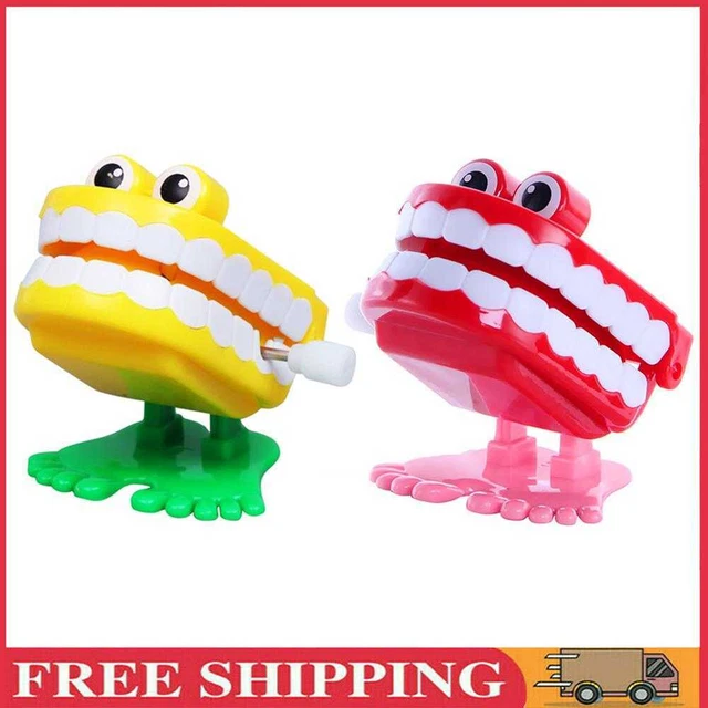 Wind Up Clockwork Toy Chattering Funny Cute Walking Teeth Mechanical Toys