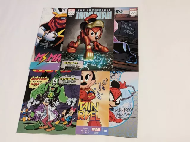 SIGNED! Marvel Disney 100 Variants Amazing Spider-Man #21 27 29 32 33 35