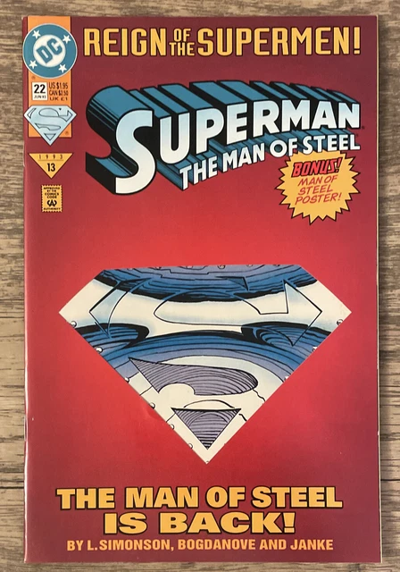Superman The Man Of Steel # 22 (DC 1993 High Grade VF / NM).   C03