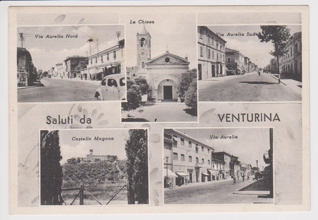 Vecchia Cartolina Di Venturina - Livorno - Vedutine - Anni 50 - Formato Grande