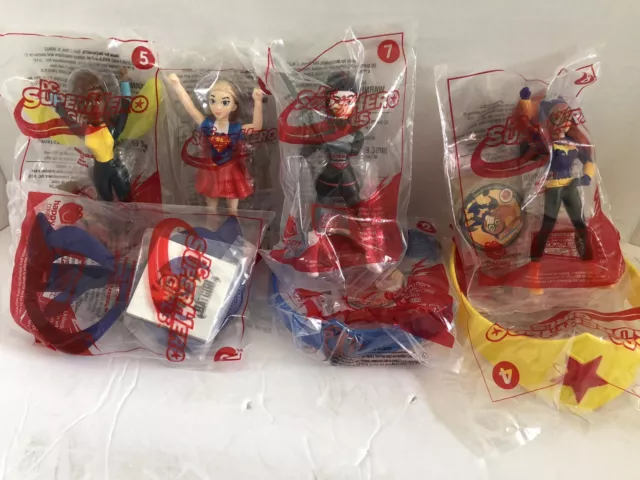 McDONALDS 2016." SUPER HERO GIRLS " TOYS..NEW....SET OF 7 (MISSING WONDER WOMAN)