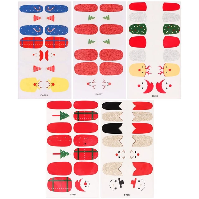 de Noël Nail Art Autocollant Autocollants pour ongles Décor de bricolage 3D