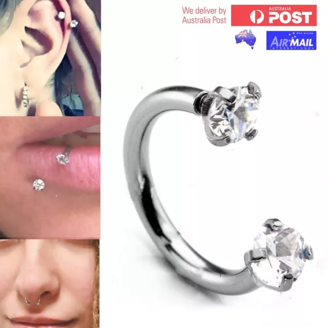 Buy Diamond Septum Ring, Horseshoe Ring, Nose Piercing, Modern Ring,  Minimalist Ring, Septum Ring, Piercing Jewelry Online in India - Etsy