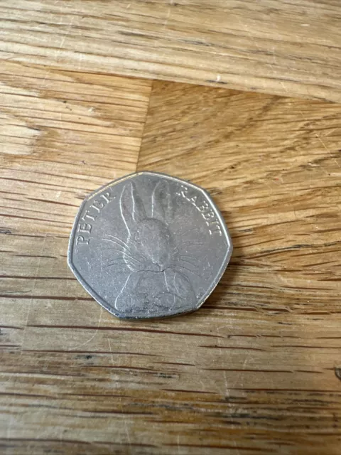 Moneda de 50 piezas Peter Rabbit 2016