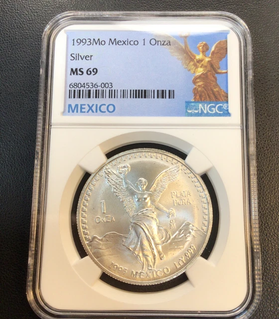 Ngc Ms69 | 1993 Mexico Silver 1 Onza Libertad Ngc Ms 69 Scarce | Only 8 Higher