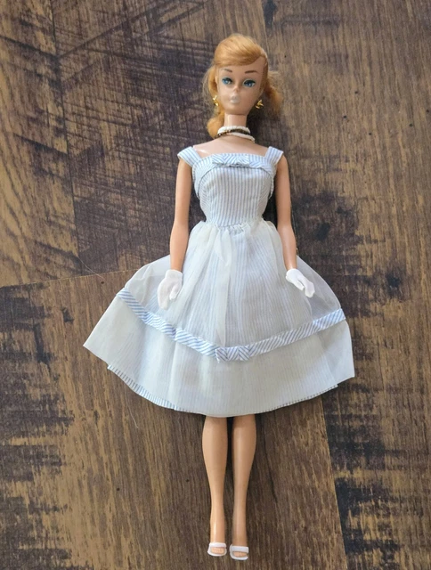 barbie movie blue and white dress Barbie x Unique Vintage Blue & White Suburban Shopper Sundress main image 1