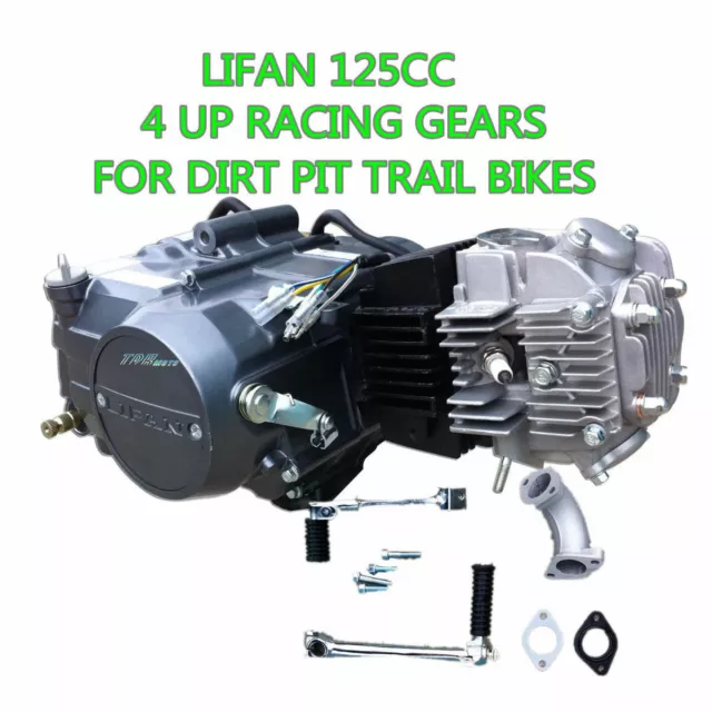 LIFAN 125cc 4UP Gear Manual Clutch Engine Motor Dirt Pit Bike Atomik Thumpstar