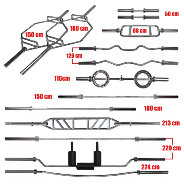 Olympic Weight Barbell Bar - Dumbell  - Tricep Bar - Ez Curl Bar - Great Ranges